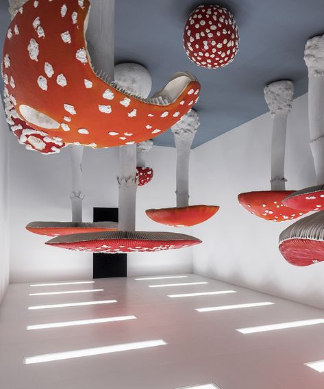 Inside Fondazione Prada’s New Milan Space, Torre Roppongi, Prada Fondazione, Mushroom Room, Fondazione Prada, Plant Installation, Kids Bedroom Inspiration, Bacardi, The Upside, Mushroom Art