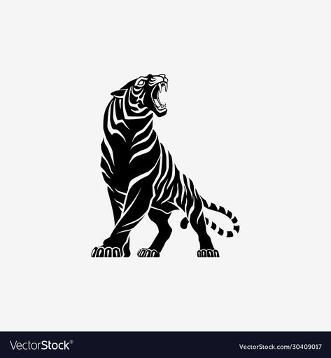 Tiger Silhouette, Tiger Roaring, Tiger Vector, Cute Owls Wallpaper, Tiger Artwork, Vintage Tiger, Tiger Illustration, Phoenix Art, Tiger Logo