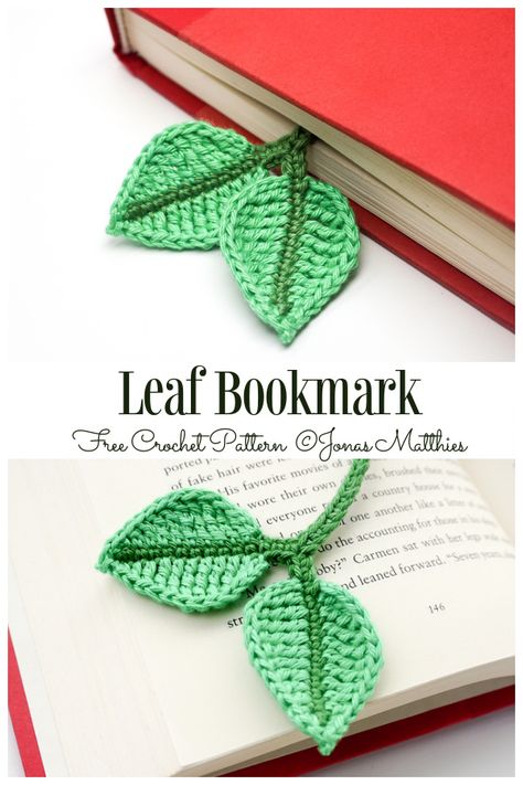 Amigurumi Patterns, Leaf Bookmark Crochet, Crochet Bookmarks Free Patterns Easy, Crochet Bookmarks Patterns, Crochet Book Marks Free Pattern, Crochet Book Marks, Crochet Leaf Bookmark, Book Mark Crochet, Free Crochet Bookmark Patterns