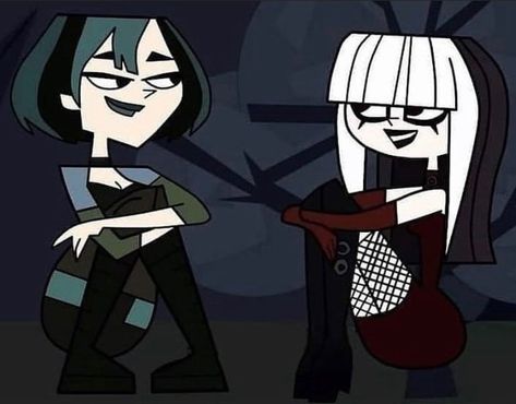 Gwen and Crimson total drama goth girl hot aesthetic Goth Baddie, Anime Goth, Social Experiment, My Gf, Anime Pixel Art, Goth Art, Dark Art Illustrations, Total Drama Island, Scary Art