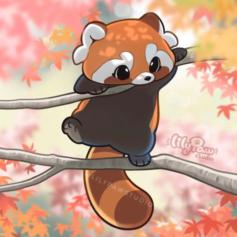 Chibi Penguin, Panda Face Painting, Griffonnages Kawaii, Red Panda Cute, Paw Art, Panda Drawing, Happy Autumn, Animal Doodles, Panda Art