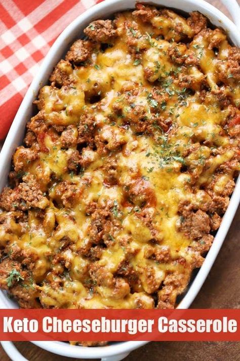 Keto Cheeseburger Casserole, Keto Cheeseburger, Keto Quiche, Cena Keto, Comidas Keto, Carb Alternatives, Resep Diet, Keto Casserole, Cheeseburger Casserole