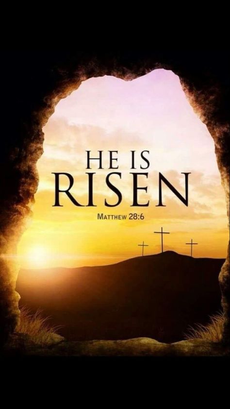 He Is Risen! Happy Easter Images Jesus Risen Aesthetic, Easter Sunday Images Christian, Easter Pictures Christian, He Is Risen Phone Wallpaper, Resurrection Wallpaper Iphone, Easter Religious Wallpaper, Matthew 28:6 Wallpaper, Christian Easter Pictures, Easter Sunday Bible Quotes