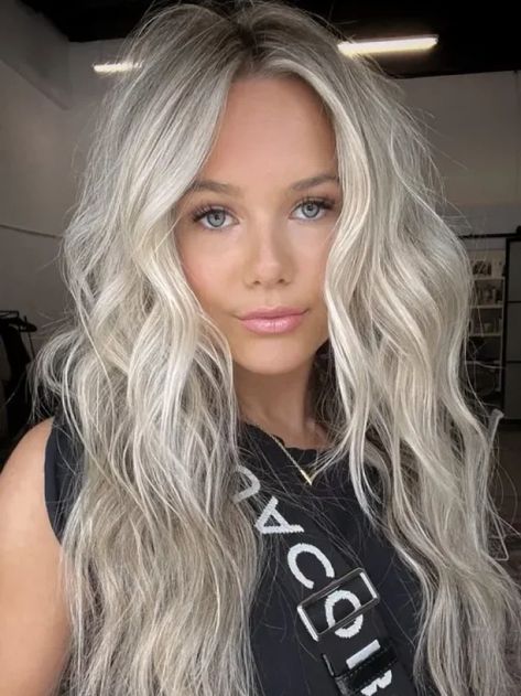 Balayage, Blond Hair With Highlights And Lowlights, Cool Toned Blonde Hair Highlights, Silver Toned Blonde Hair, Highlight And Lowlights Blonde, Light Blonde Hair With Lowlights, Cool Blonde Highlights With Lowlights, Silver Hair With Lowlights, White Blonde Hair With Lowlights