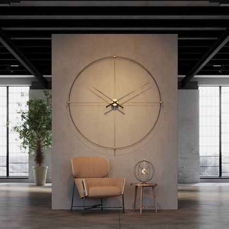 MclocksCo - Etsy Clock On Wall, Wall Clock Decor Living Room, Large Wall Clock Decor, Clock Decor Ideas, Office Wall Clock, Oversized Clocks, Large Wall Clock Modern, Big Wall Clocks, Big Clock