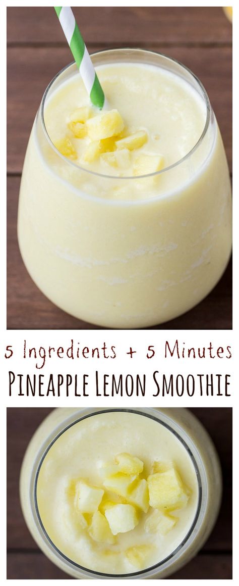 Essen, Lemon Smoothie Recipes, Sunshine Smoothie, Smoothie Pineapple, Lemon Greek Yogurt, Lemon Smoothie, Smoothie Recipes With Yogurt, Yogurt Smoothie, Fruit Smoothie Recipes Healthy