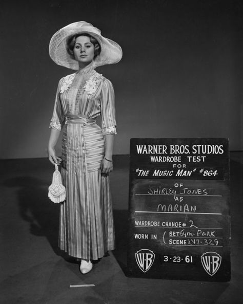 Here’s a behind-the-scenes picture from “The Music Man,” celebrating its 50th anniversary. This was a wardrobe test shot f... Music Man Costumes, Hollywood 1950s, John Philip Sousa, Best Costume Design, The Librarian, Shirley Jones, The Music Man, Oscar Award, The Best Movies