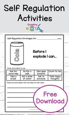 Emotional Regulation Worksheets Free Printable, Calming Tools For Classroom, Activities For Emotional Regulation, Sel Mini Lessons, Stop Think Act Activities, Free Coping Skills Printables, Back To School Therapy Activities, Anger Management Activities For Kids Printables Worksheets, Zones Of Regulation Games