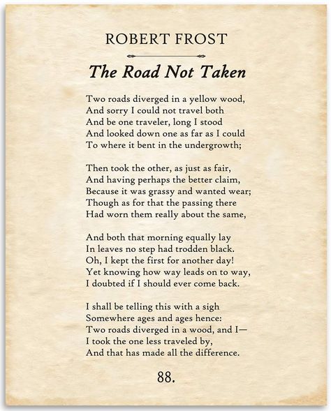 Eh Poems, Robert Frost Poems, Favorite Poems, Meaningful Poems, Typography Book, Inspirational Decor, The Road Not Taken, Handwriting Styles, Inspirational Poems