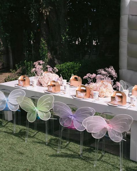 Fairy Theme Birthday Party, Butterfly Birthday Party Decorations, Butterfly Themed Birthday Party, Butterfly Garden Party, Fairy Garden Birthday Party, Fairy Tea Parties, Baby Birthday Themes, Butterfly Birthday Party, Fairy Garden Party