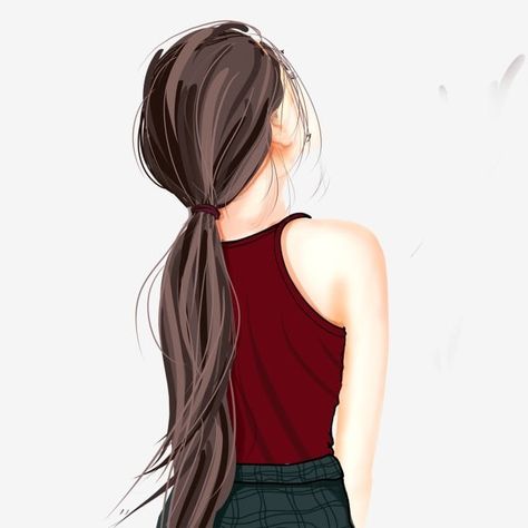 girl clipart,hand painted,beautiful,girl,long hair,literary,teenage girl,back design,illustration,barbie doll,pencil drawing Hair, Character Design, Long Hair, Design, Hand Drawn, Girl Back, Hand Painted