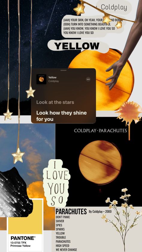 Yellow Song Wallpaper, Yellow Song Coldplay, Coldplay Moodboard, Yellow Coldplay Wallpaper, Yellow Coldplay Aesthetic, Yellow Coldplay Tattoo, Coldplay Aesthetic Wallpaper, Coldplay Wallpaper Aesthetic, Frases Coldplay
