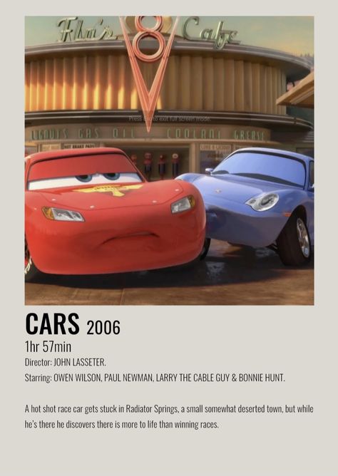 Cars Posters Disney, The Cars Movie Wallpaper, Cars Wallpaper Disney Aesthetic, Cars Film Aesthetic, Cars Minimalist Poster, Cars The Movie Aesthetic, Cars Polaroid Poster, Lightning Mcqueen Poster, Cars Poster Disney
