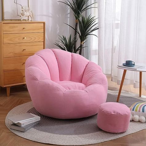 Luxury Bean Bag Chairs, Pink Bean Bag, Bean Sofa, Small Bean Bags, Bean Bag Seats, Chambre Inspo, Bean Bag Chair Cover, Chair & Sofa Cushions, Pink Room Decor