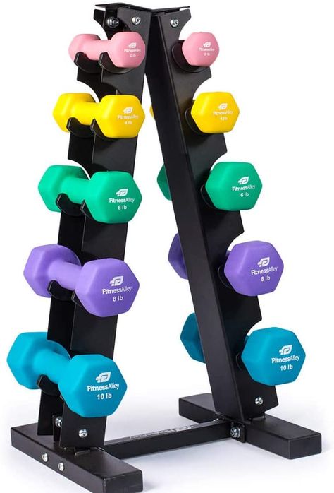 Exercise Dumbbell, Gym Supplies, Home Gym On A Budget, Home Gym Essentials, Mini Gym, Weight Rack, Dumbbell Rack, Hex Dumbbells, Hand Weights