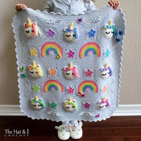 Crochet Blanket PATTERN  Unicorn Utopia  crochet pattern image 4 Heart Blanket Crochet Pattern, Crochet Pattern Unicorn, Crochet Unicorn Blanket, Owl Blanket, Unicorn Blanket, Crochet Tote Pattern, Bunny Blanket, Pattern Rainbow, Popular Crochet