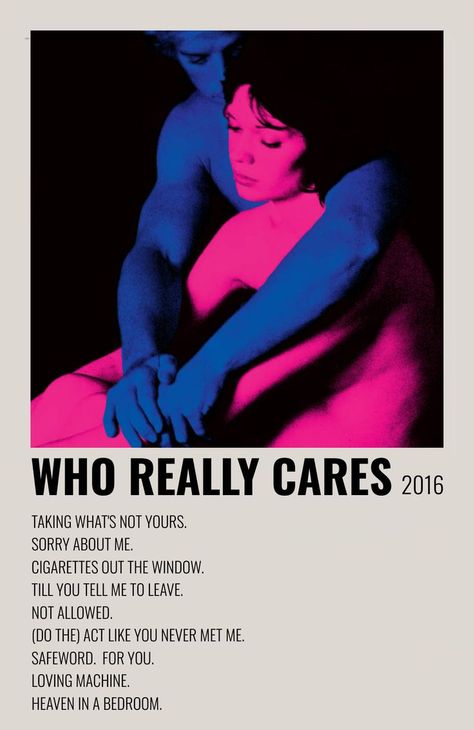 Who Really Cares - TV Girl (2016) - [made by me] Who Really Cares, Minimalist Music, Now Quotes, Music Poster Ideas, Vintage Music Posters, Tv Girl, Girls Album, Film Posters Minimalist, Music Poster Design