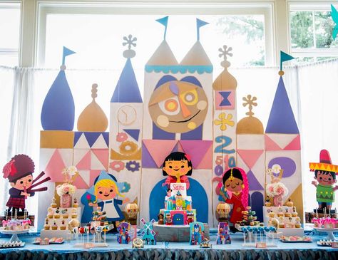 Mary Blair, Small World Birthday Party, Disney World Birthday, Its A Small World, Disneyland Birthday, It’s A Small World, Party Sweets, Disney Baby Shower, It's A Small World