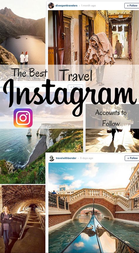 The Best Instagram Travel Accounts to Follow. Are you into Travel and do you use Instagram? If so these are the top travel accounts on Instagram you should be following! Click to read the full travel blog post at http://travelbabbo.com/2016/05/instagram-travel-accounts/  (DivergentTravelers Adventure Travel Blog created this Pin) World Map Continents, Dinner Recipes Under 500 Calories, Recipes Under 500 Calories, Instagram Travel, Instagram Accounts To Follow, 500 Calories, Travel Instagram, Beautiful Places In The World, Best Places To Travel