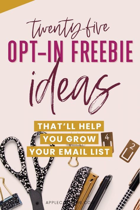 opt-in freebie ideas Freebie Ideas, Blog Planning, Email Marketing Tools, Email List Building, Lead Magnet, Email Marketing Strategy, Best Email, Email Campaign, Blogging For Beginners