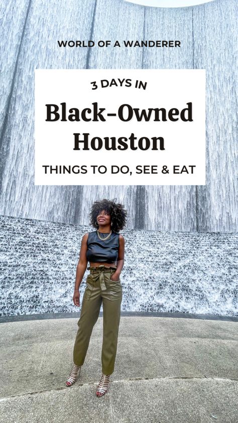 3 Days in Black-Owned Houston: Things to Do, See and Eat - World of A Wanderer Family Things To Do In Houston, Houston Texas Black Culture, Houston Itinerary Black People, Black Owned Restaurants Houston, Outfits To Wear In Houston Texas, What To Wear In Houston Texas, Things To Do Houston Texas, Outfits For Houston Texas, Houston Texas Outfits Black Women