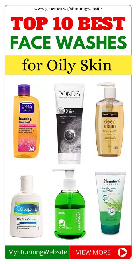 Oily Skin Facewash, Face Washing Routine, Oily Skin Face, Face Treatments, Oily Skin Remedy, Dry Oily Skin, Oily Sensitive Skin, Skincare For Oily Skin, Lotion For Oily Skin