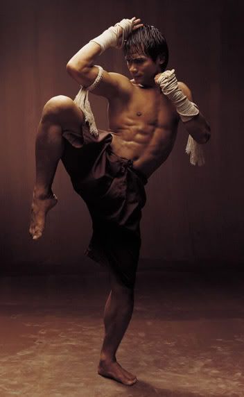Pose. Full body. Male. Muay Thai is referred to as the "Art of Eight Limbs". Here's action star Tony Jaa. Tony Jaa, Boxe Thai, Male Pose Reference, Action Pose Reference, Pencak Silat, 남�자 몸, Kunst Inspiration, Body Reference Poses, Human Poses Reference