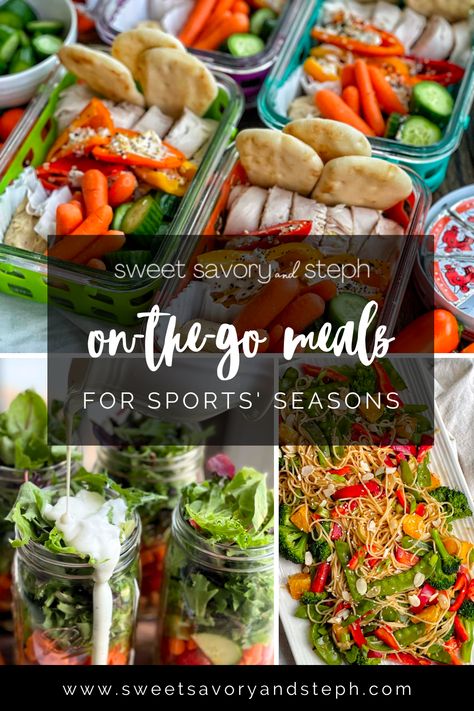 Softball Tournament Meals, Healthy On The Go Dinner, Healthy Meals For Traveling, Sports Mom Meals On The Go, Meals For Travel Sports, On The Go Meals For Kids In Sports, On The Go Healthy Meals, Healthy Sports Night Dinners, Pre Competition Meals