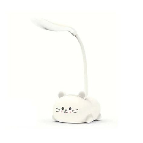 Introducing the Cute Desk Lamp! This adorable desk lamp is perfect for kids and cat lovers alike. The cute pet cat night light is USB rechargeable and features a warm white LED light, perfect for reading or studying without hurting your eyes. The 360° adjustable hose lets you position the light exactly where you need it, and the cute cartoon design is sure to brighten up any room. Get your Cute Desk Lamp today! Product Specifications: Shape: Cat Battery capacity: 400MAH Material: ABS Charging: USB Light source: LED Size: 8.5*6.5*26cm Package Includes: 1 * Table Lamp 1 * USB Cable