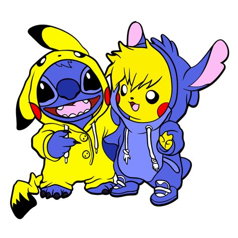 Pikachu And Stitch, Pikachu Outfit, Drawing Pikachu, Pikachu Svg, Stitch And Pikachu, Pikachu Costume, Pokemon Drawing, Lilo And Stitch Quotes, Lilo And Stitch Drawings