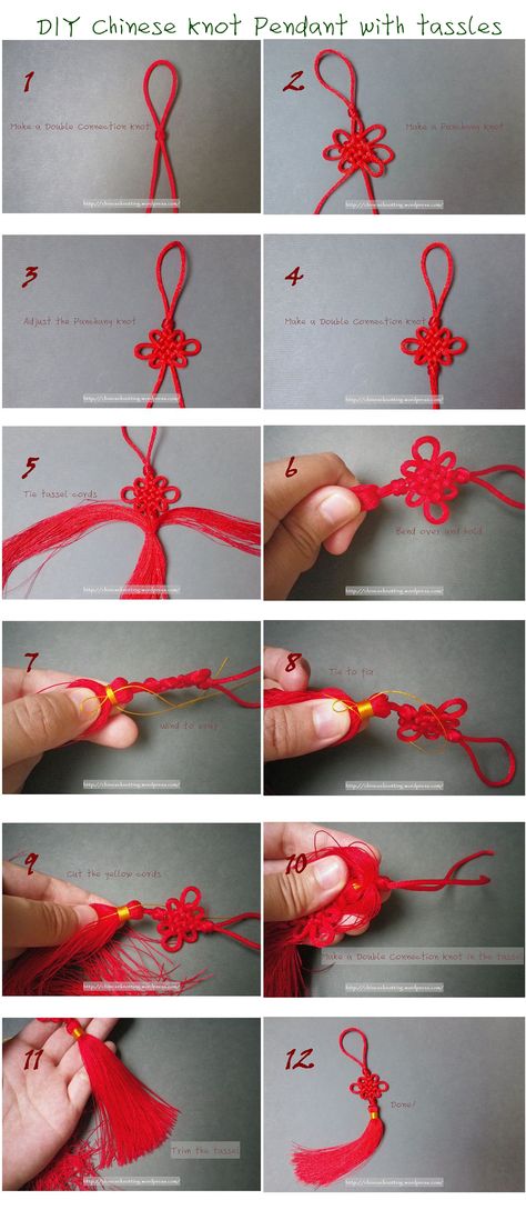 kit for sale in my etsy shop: https://www.etsy.com/listing/153803423/red-chinese-knot-panchang-knot-pendant Chinese Knot Earrings, Chinese Knot Meaning, Chinese Knot Tutorial, Chinese Lucky Knot, Chinese Pendant, Chinese Knots, Knot Keychain, Pola Macrame, Chinese Crafts