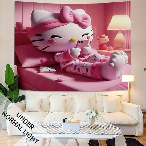 Precio bajo con envío gratis para usuario nuevo. Hello Kitty, Tapestry, Thanksgiving, Kitty Cartoon, Hello Kitty Cartoon, Sanrio Hello Kitty, Easy Install, Home Kitchens, Wall Hanging