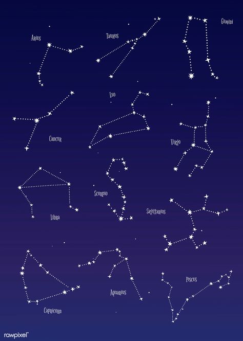 Astrological star signs vector set | premium image by rawpixel.com / nap Constellation Costume, Gemini Star Constellation, Constellation Drawing, Star Constellation Tattoo, Astrology Signs Aries, Gemini Star, Gemini Constellation, Aries Constellation, Taurus Constellation