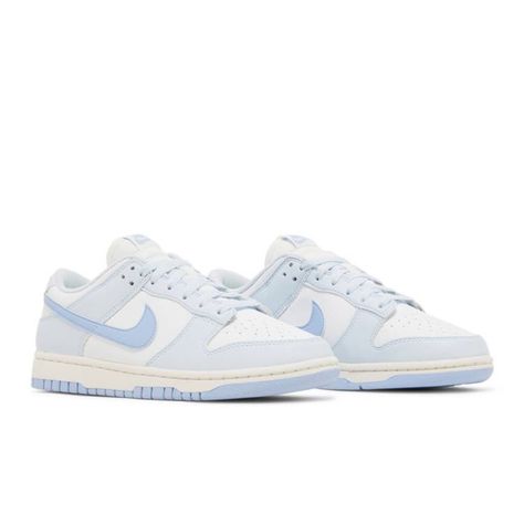 Nike Dunks Blue And White, Preppy Blue Shoes, Nike Dunks All Colors, Low Rise Dunks, Light Blue Nike Dunks, Light Blue Dunks, Cute Nike Dunks, Light Blue Nike Shoes, Women Nike Dunks