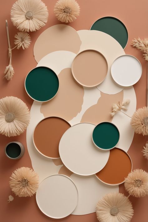 Immerse yourself in the earthy elegance of Terracotta and the lush allure of Emerald, as we explore the harmonious blend of these two captivating hues.
#ad  


#DecorIdeas
#wallpaint2024
 #color2024
 #DIYpainting
 ##DIYhomedecor
 #Fixhome Colors That Compliment Terra Cotta, Terra Cotta Mood Board, Green And Copper Color Palette, Terracotta Green Color Palette, Terracotta Complimentary Colors, Bold Earthy Color Palette, Interior Design Earth Tones, Terracotta And Green Bathroom, Terracotta And Green Living Room