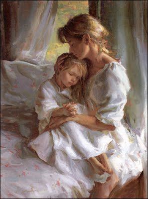 Sweet mother/daughter picture Daniel F Gerhartz, Daniel Gerhartz, Mother And Child Painting, Fotografi Vintage, Mother Art, Painted Ladies, Tableau Art, Lukisan Cat Air, Beautiful Painting