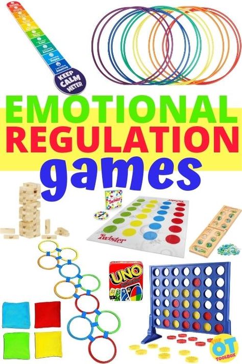 Emotional Regulation Games - The OT Toolbox Emotional Regulation Games, The Zones Of Regulation, Counseling Classroom, Emotional Regulation Activities, Therapeutic Games, Play Therapy Activities, Feelings Games, Counseling Games, Zones Of Regulation