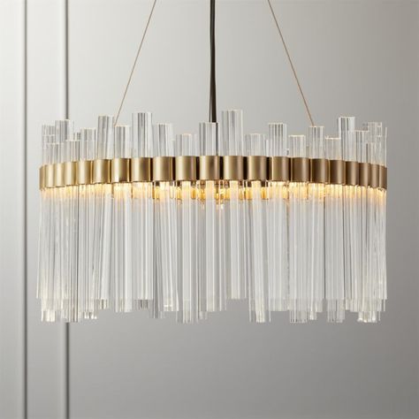 CB2 - January Catalog 2019 - Orion Glass Crystal Chandelier Capiz Chandelier, Art Deco Pendant Light, Tiffany Lamp, Glass Light Fixture, Bubble Chandelier, Glass Bubble, Globe Pendant Light, Pendant Light Design, Brass Pendant Light