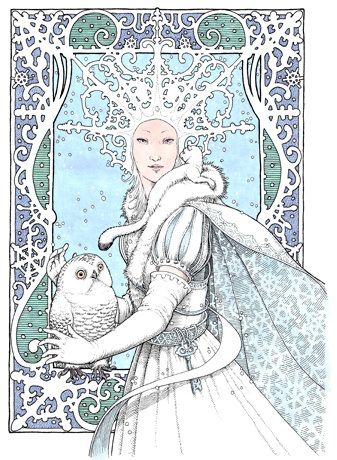 Tomislav Tomić - The Snow Queen Alphonse Mucha, The Snow Queen Illustration, Snow Queen Illustration, Illustration Alphabet, The Snow Queen, Queen Art, Fairytale Illustration, Fairytale Art, Snow Queen