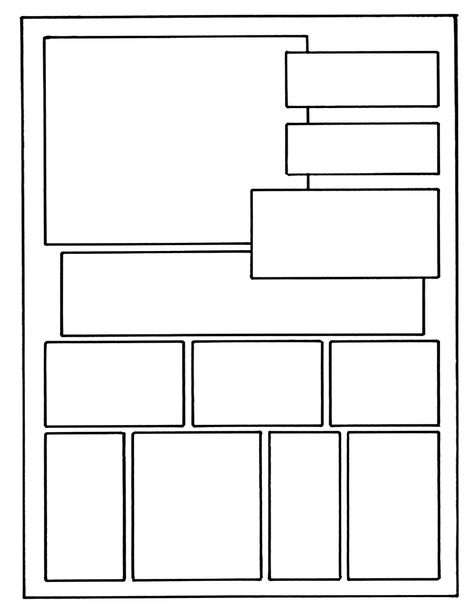 layout on 8 /1 x 11  example comic book layout Graphic Novel Layout Template, Comic Strip Ideas, Blank Comic Book Pages, Comic Strip Art, Superhero Quilt, Comic Strip Template, Comic Template, Blank Comic Book, Comic Book Template