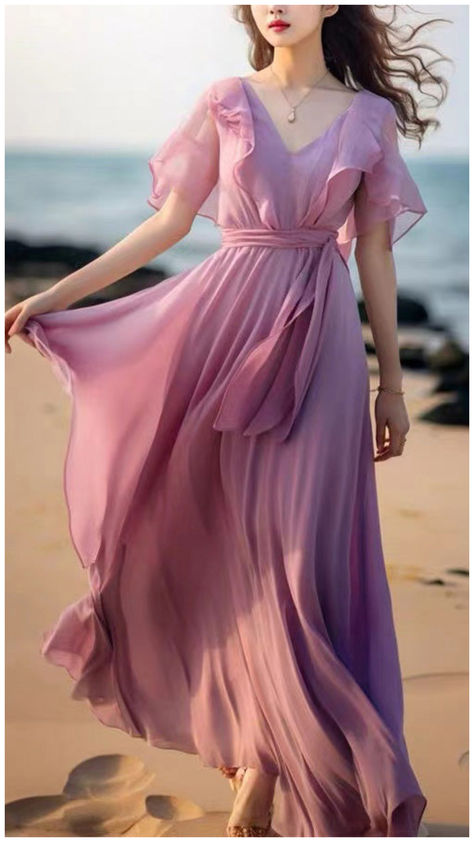 10% off first order Free shipping on orders over $120 Patchwork, Butterfly Sleeves Dress, Dresses Butterfly, Art Literature, Fall Maxi, French Pink, Delicate Butterfly, Plus Size Romper, Chiffon Dresses