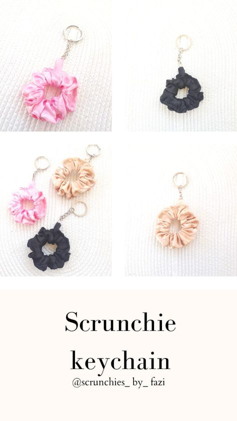 Couture, Mini Scrunchies Diy, Scrunchie Keychain Diy, Scrunchie Business, Scrunchie Keychain, Mini Scrunchies, Diy Hair Scrunchies, Scrunchies Diy, Small Business Packaging Ideas