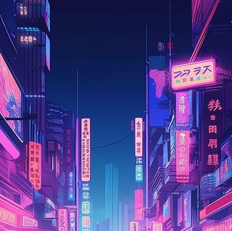 Aesthetic illustration of Tokyo. Set during the retrowave, the vibrant colours of the neon lights. Created with Midjourney. Neon Light Illustration, Neon Japanese Aesthetic, Neo Tokyo Aesthetic, Tokyo City Aesthetic, Neon Cyberpunk Aesthetic, Neon Tokyo, Tokyo Neon, Digital Bujo, Futuristic Retro