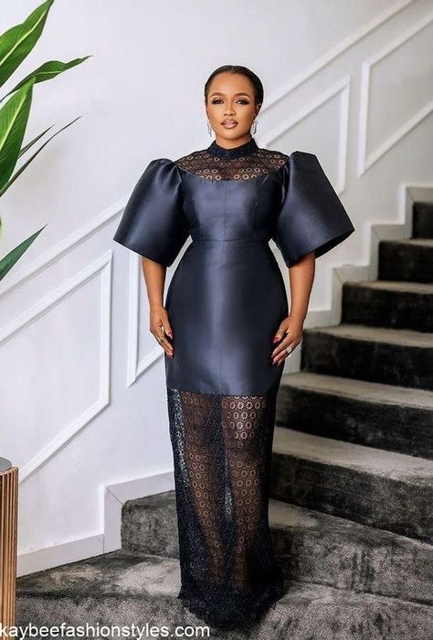 Latest Duchess Material Styles for Ladies in 2023 - Kaybee Fashion Styles Patchwork, Dresses Xl, Curvy Dresses, Skirt Plus Size, Puff Dress, Chic Party, Black Evening Dresses, Office Party, Casual Office