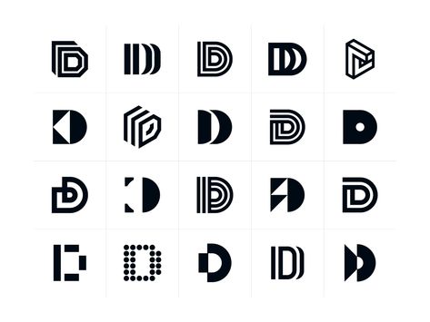 D Monograms by Dan Fleming D Letter Design, Typography Logo Design, Corporate Logo Design, Font Design Logo, Text Logo Design, Typo Logo, Letter Logo Design, Marca Personal, Design Jobs