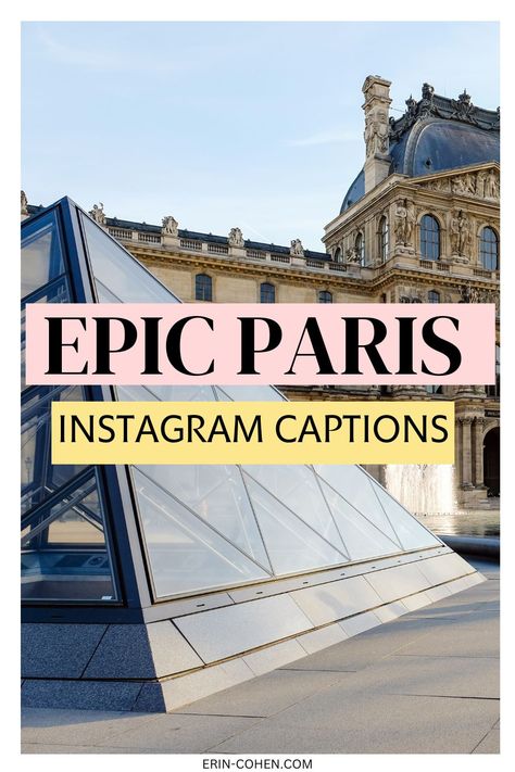 PARIS, FRANCE. TEXT SAYS EPIC PARIS INSTAGRAM CAPTIONS. Emily In Paris Captions, Paris Captions Instagram Aesthetic, Paris Ig Captions, Paris Insta Captions, Paris Quotes Instagram, Paris Love Quotes, Paris Captions Instagram, Emily In Paris Quotes, Paris Emoji