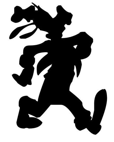 Goofy Silhouette. Budget Crafts, Mickey Mouse Frame, Mickey Mouse Clubhouse Cake, Cricut Air 2, Disney Silhouettes, Disney Bear, Disney Emoji, Cricut Air, Mickey Mouse Cartoon