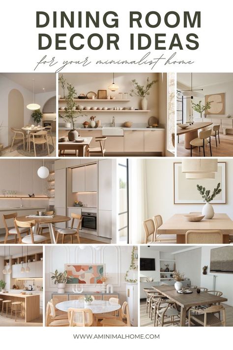 I'll show you some simple design tips to create the perfect minimalist dining room, learn all the basics to have a minimal dining room. Visit my blog for more decor ideas! #aminimalhome #minimalism #lifestyle #scandi #japandi #homedecor #lifedetox #simpleliving #design #minimalismblog #diningroom #minimalistdecor #minimalistdiningroom #smalldiningroom Japandi Interiors Dining Room, Dining Nook Decor, Minimal Dinning Room, Japandi Dining Room Design, Dining Room Minimalist, Japandi Dining Room, Minimal Dining Room, Japandi Dining, Scandi Japandi