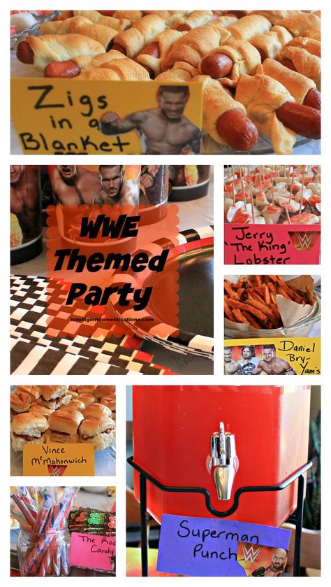 WWE Themed Party.intelligentdomestications.com Themed Birthday Parties, Wrestling Birthday Parties, Wwe Birthday Party, Wrestling Birthday, Wrestling Party, Wwe Party, Lobster Party, Wwe Birthday, 11th Birthday