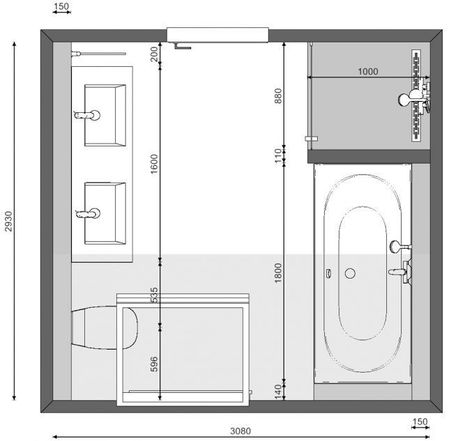 Small Bathroom Floor Plans With Both Tub And Shower DE3 Small Bathroom Floor Plans, Design Interior Baie, Small Bathroom Layout, Bathroom Layouts, Bathroom Plan, Bathroom Plans, Bathroom Floor Plans, Simple Layout, Bad Inspiration